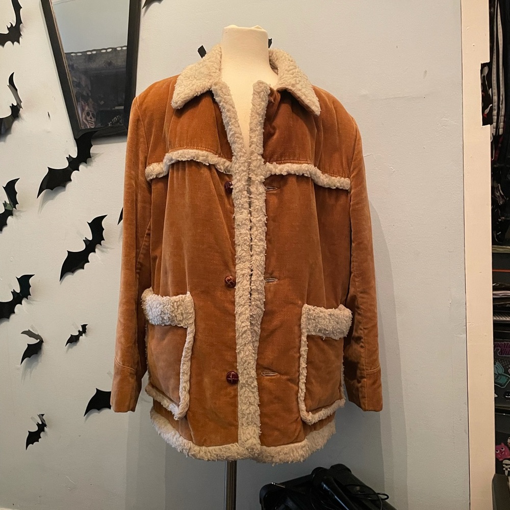 vintage style borg jacket